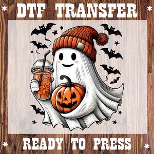 Halloween Cute Ghost Ready To Press, Halloween Coquette Ghost Dtf, Halloween Ghost Dtf, Cute Fall Dtf, Trendy Halloween Dtf, Preppy Boo Dtf