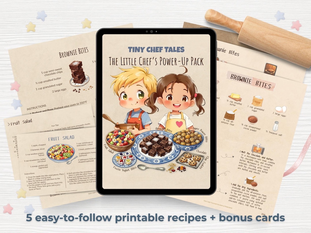 Kids Recipe Cards Printable | Montessori Cooking Activities for Kids ...