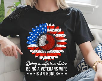 Veteran Wife PNG Sublimation, Patriotic American Flag Design, Military Wife Shirt Proud, Veteran’s Wife Digital Download png svg eps pdf dxf