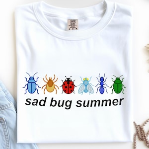 Sad Bug Summer PNG | Funny Insect PNG Bundle | Cute Bug Sublimation Design | Beetle Ladybug Fly Ant Graphic | Digital Download