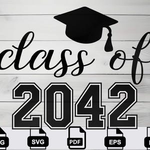 Class of 2041 png svg eps pdf dxf | Graduation Year Varsity Numbers Cut File | Senior Class Digital for Cricut & Silhouette Grew with me