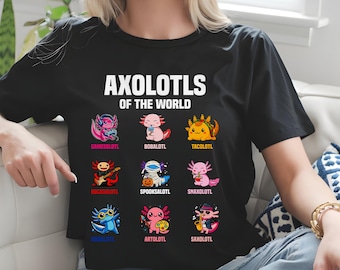 Axolotls of the world SVG Funny Axolotl Clipart Gamesolotl, Tacolotl, Spooksalotl | png svg eps pdf dxf | Cricut & Sublimation Files