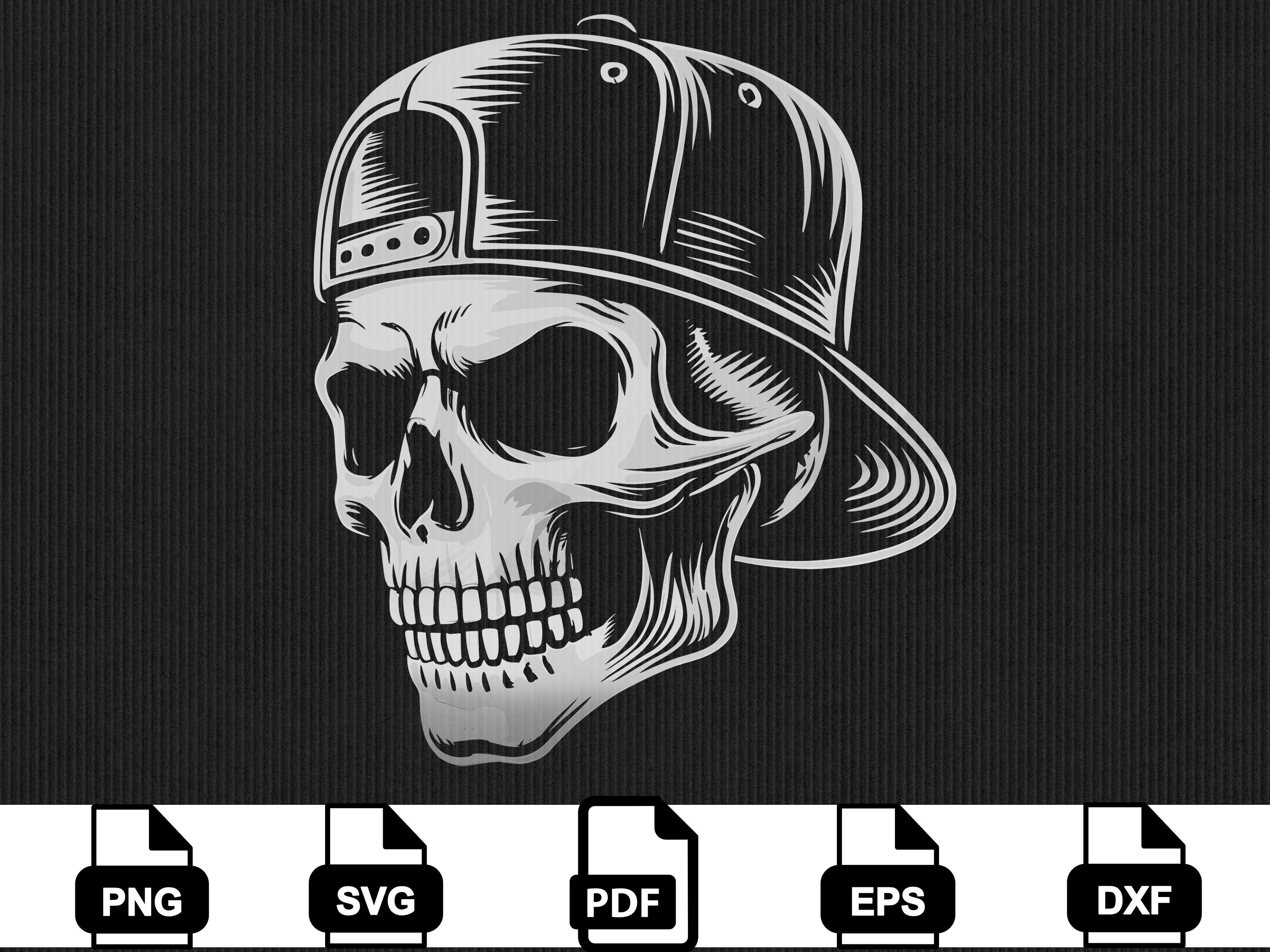 Sombrero skull decal - Etsy México, image size:3000x2250