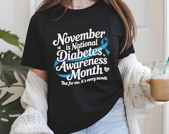 In November We Wear Blue SVG PNG – Diabetes Awareness Ribbon and Dragonflies, Blue Heart Design, Support & Awareness Digital Download