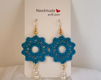 pendientes de ganchillo hechos a mano