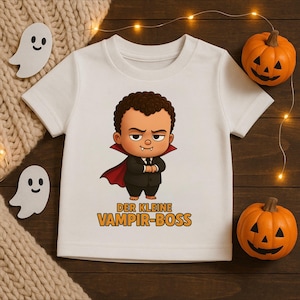 The Little Vampire Boss – Funny Halloween Baby Design – Baby Organic Shirt