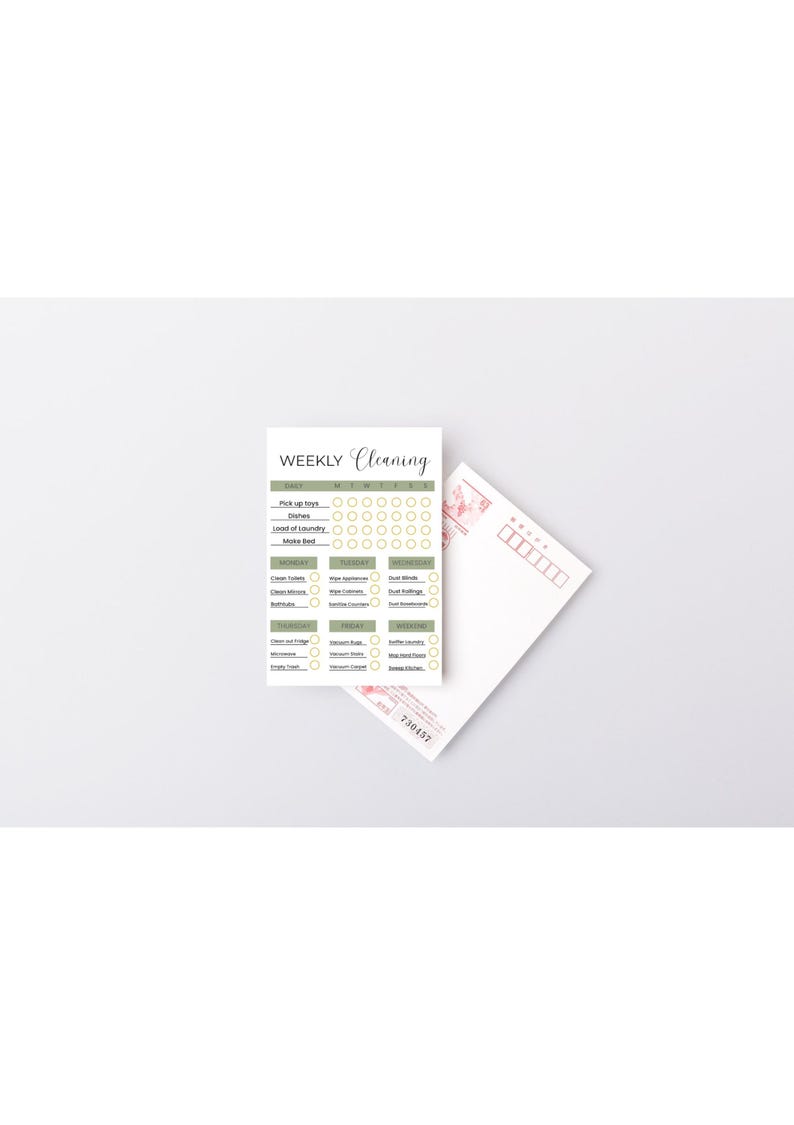 Weekly Cleaning Schedule Template | Editable Canva Checklist for Home ...