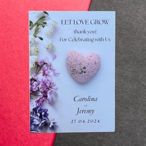 Let Love Grow Wildflower Seed Packet Bridal Shower Favors, Custom Bridal Shower Seed Favors In Bulk, Bloom In Love Gift, Seed Wedding Favors