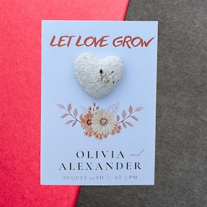 Love In Bloom Plantable Favors, Bridal Shower Favor, Wedding, Plantable Seed Paper, Eco Friendly, Vintage Wildflower Seed Favors, Wedding