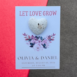Plantable Seed Paper Wedding Favors, Seed Card Favors For A Wedding, Wildflower Wedding Favors, Wedding Seed Paper Cards, Custom Favors