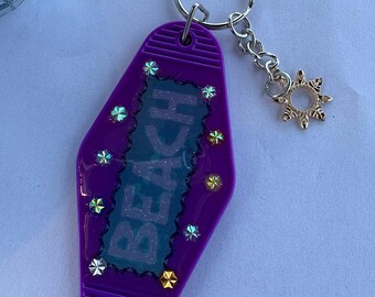 Beach Bling Junk Retro Motel Hotel Keychain - Etsy