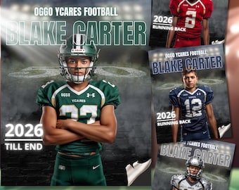 Customizable Football Poster Template | Senior Night Banner (Digital Download)