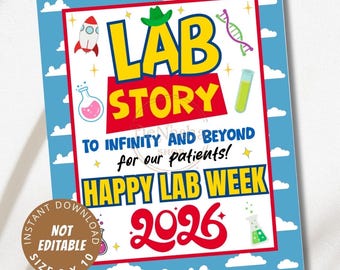 Lab Week 2026 Printable Sign | Lab Story to Infinity and Beyond for Our ...