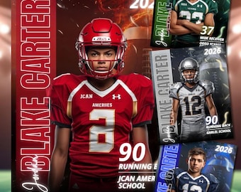 Editable Football Senior Night Poster | Canva Template (Digital Download)