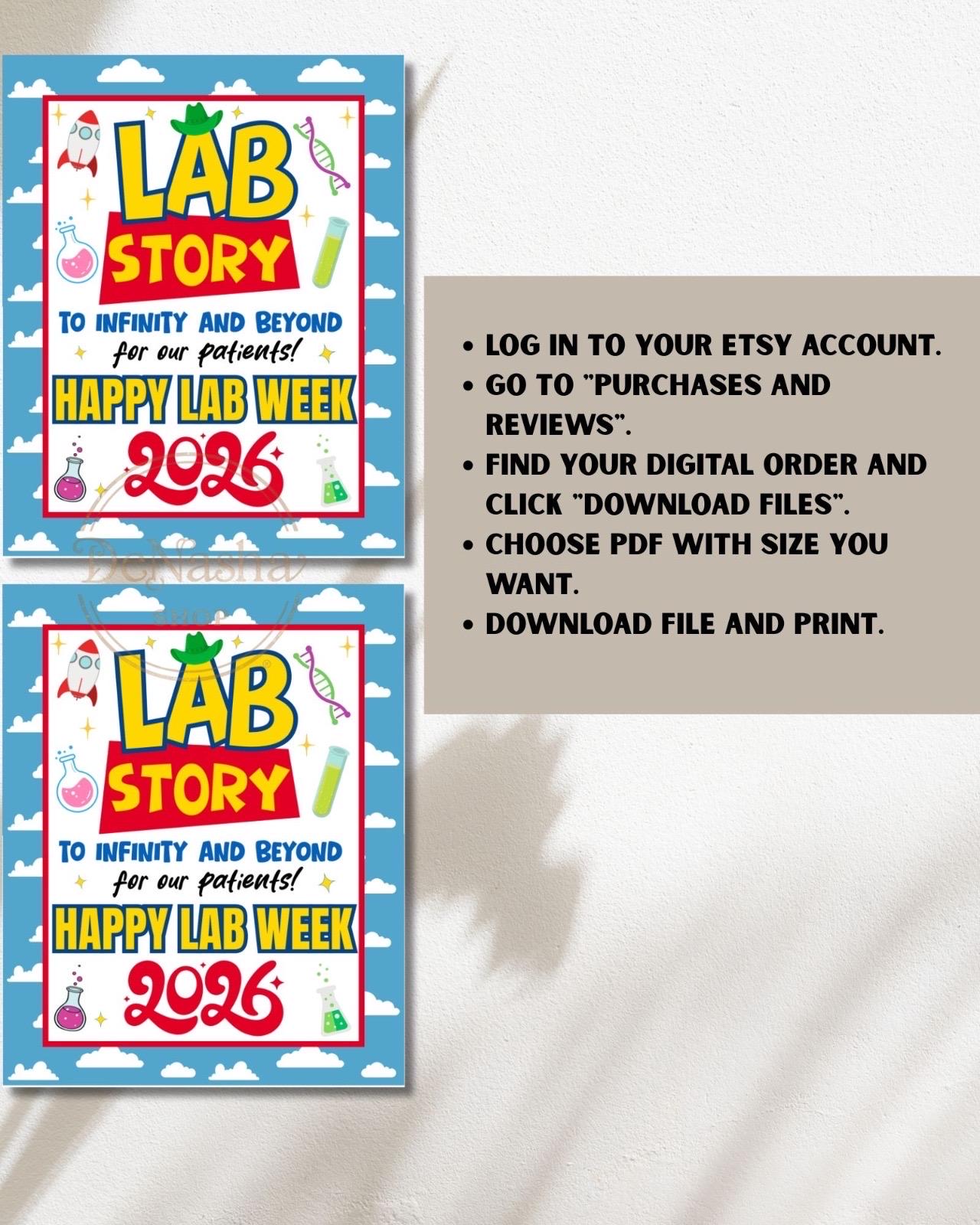 Happy Lab Week. Sign Lab Week 2026 Printable Sign | Lab Story to Infinity and Beyond for Our ...
