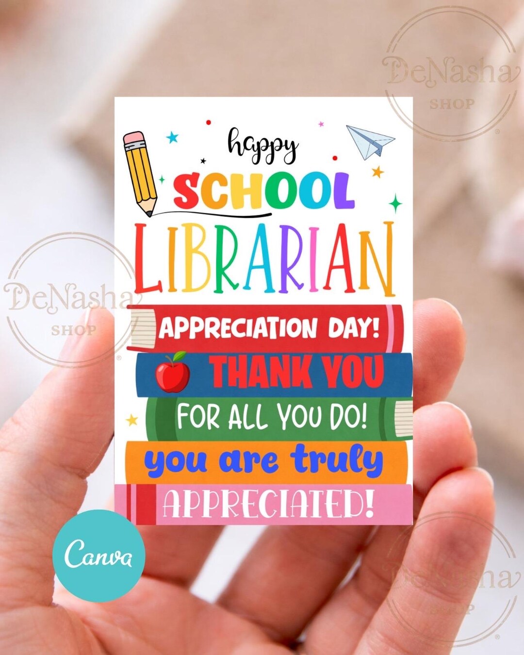 Library Kudos Examples School Librarian Appreciation Tag, Thank You Gift (digital Download) - Etsy