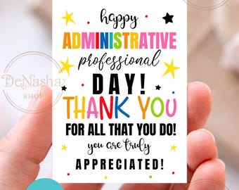 Administrative Professionals Day Gift Tag Printable (PDF)