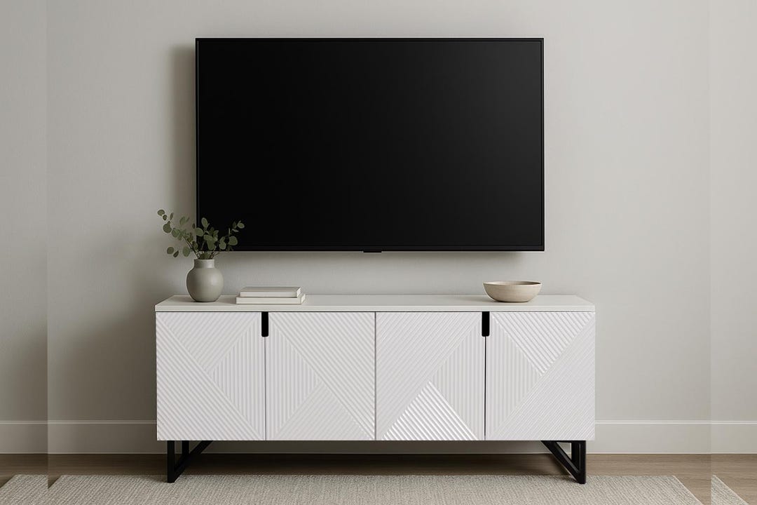 Collin Stand Collin TV Stand With 3D Designer Doors in 5 Feet Length - Etsy