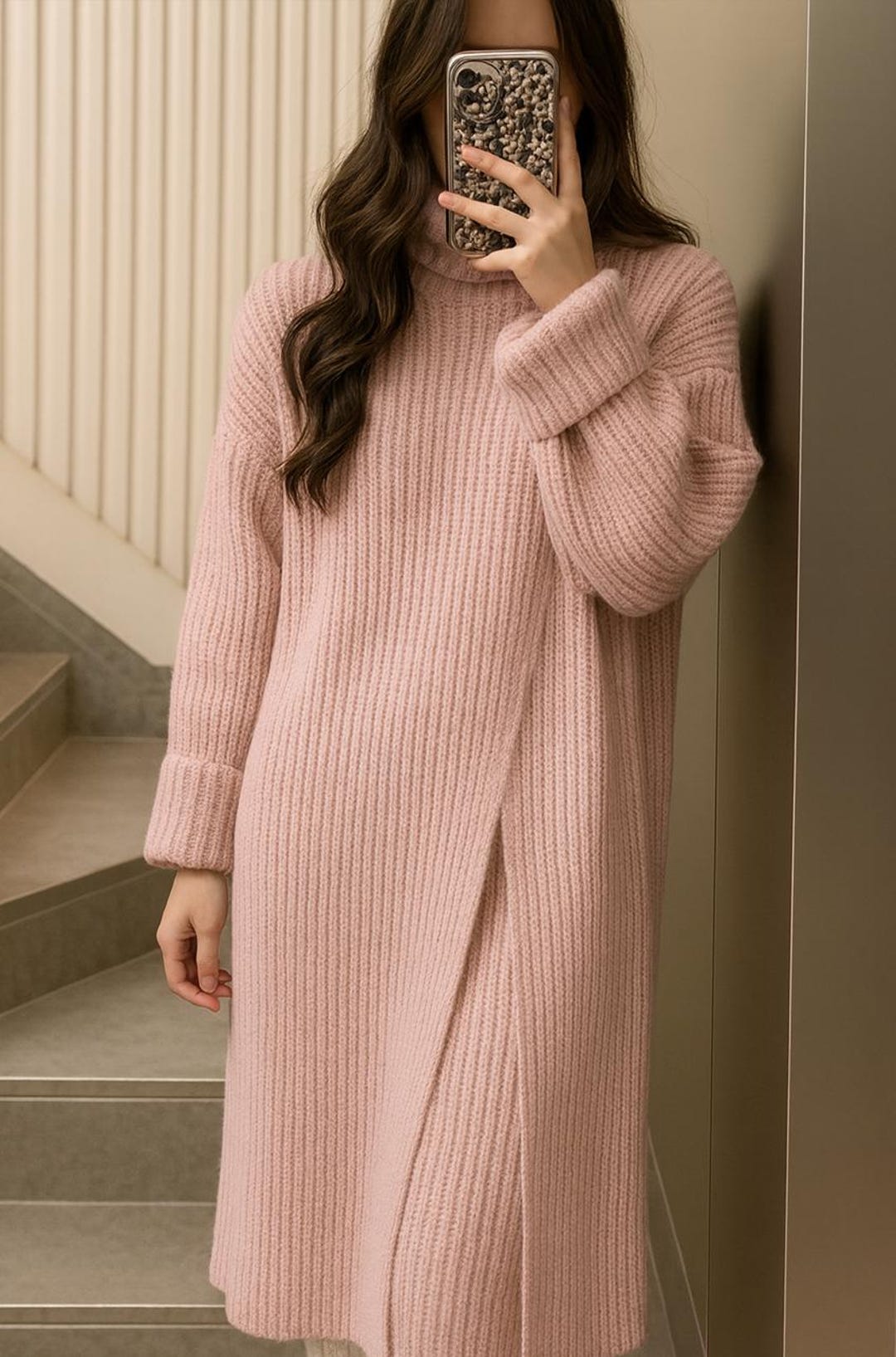 Autumn And Winter Women Knitted Long-Sleeved Casual Dress main image 0