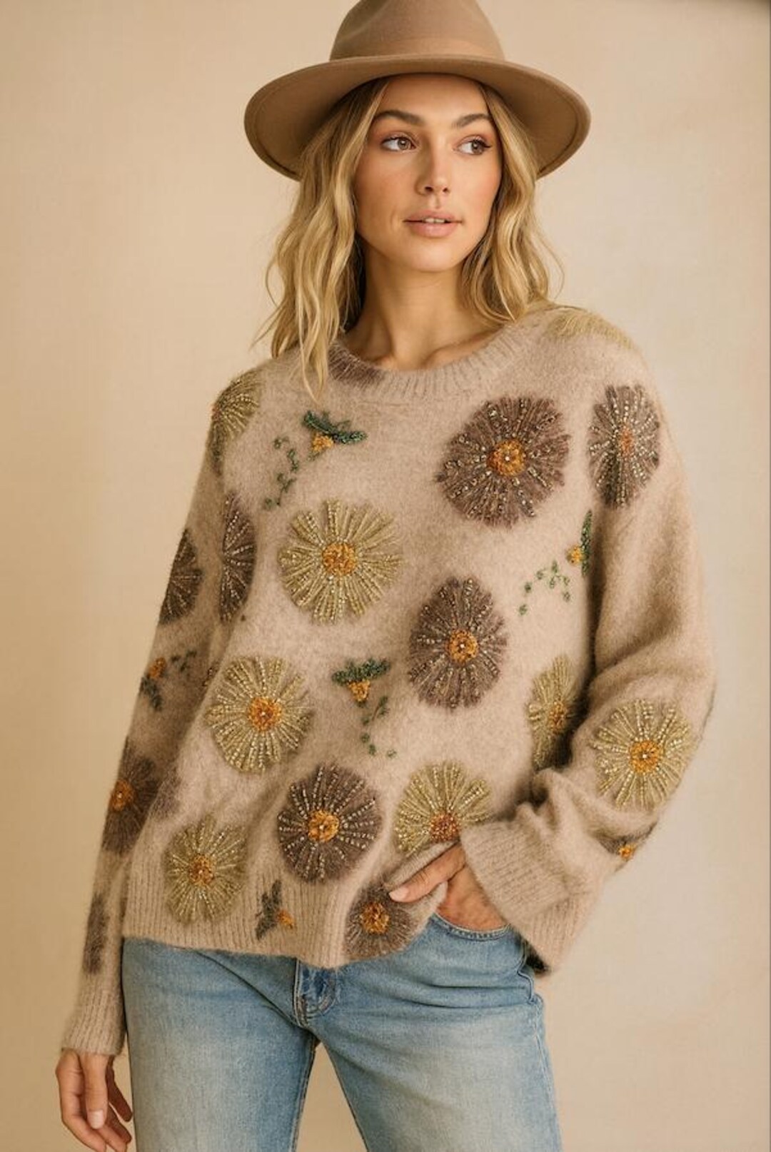 Sutton Embellished Stitch Sweater