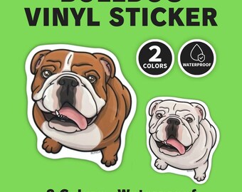 Bulldog-sticker | Zeg kaas! | 2 kleuren | BUHIDA