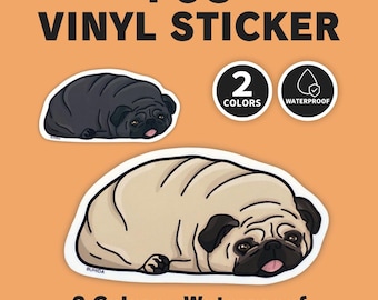 Pug Sticker | Certified Loaf Baby | 2 Colors | BUHIDA