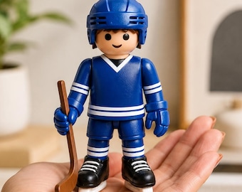 Hockey STL File for 3D Printing.Hockey Player STL.Hockey Toy STL.Hockey 3D Print.Paintable Sports Toy.Cute.Hockey Digital File.Hockey 3D Stl