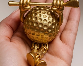 Articulated Golf Ball STL for 3D Printing | Articulated Golf Figure | Decorative 3D Model | STL File.Golf Ball Stl 3D.Decorative 3D Golf.