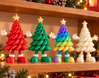 Kawaii Christmas Tree STL File | 3D Printable Ornament | Cute Holiday Decor & Scalable Model. Cute Christmas Tree STL File.Christmas Tree 3D