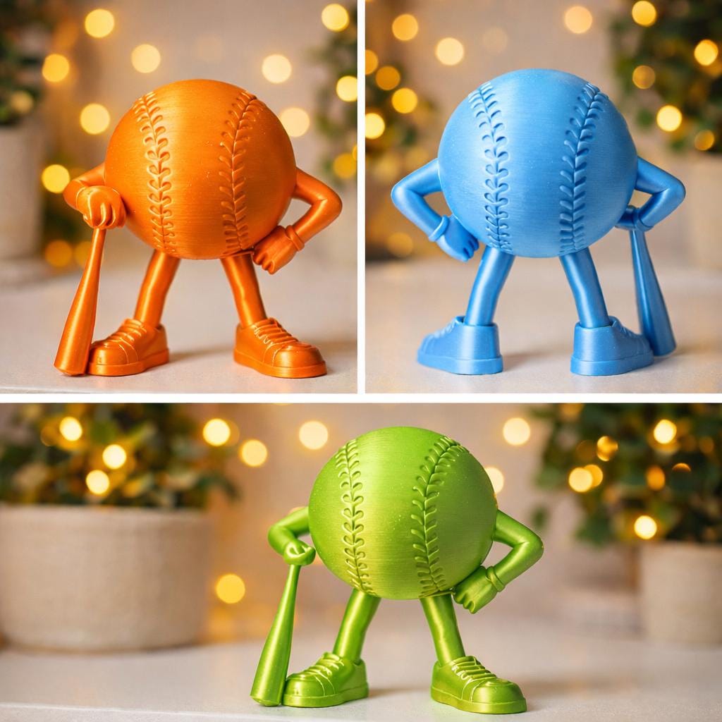 Baseball STL File for 3D Printing | Best Selling Baseball Desk Decor ...