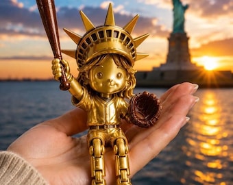 Statue of Liberty Baseball STL.Baseball Decor.Baseball Gift. 3D Print File. Digital Products.Baseball Coach Gift. USA Decor.Basbeball Print