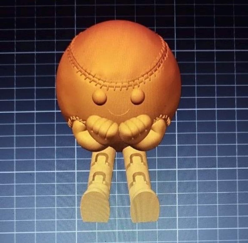 Articulated Baseball Ball STL for 3D Printing | Baseball Figure With ...