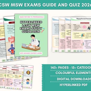 Guía de estudio para la certificación LCSW, apuntes detallados, exámenes de práctica y preguntas basadas en casos. 2026. Enlaces (PDF).