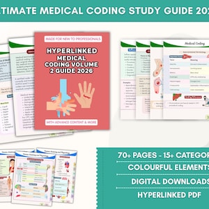 Medical Coding Study Guide, ICD-10, CPT, Nursing Hyperlinked 2026 (PDF Download)