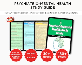 Psychiatric Mental Health Nursing Study Guide (Digital Download)