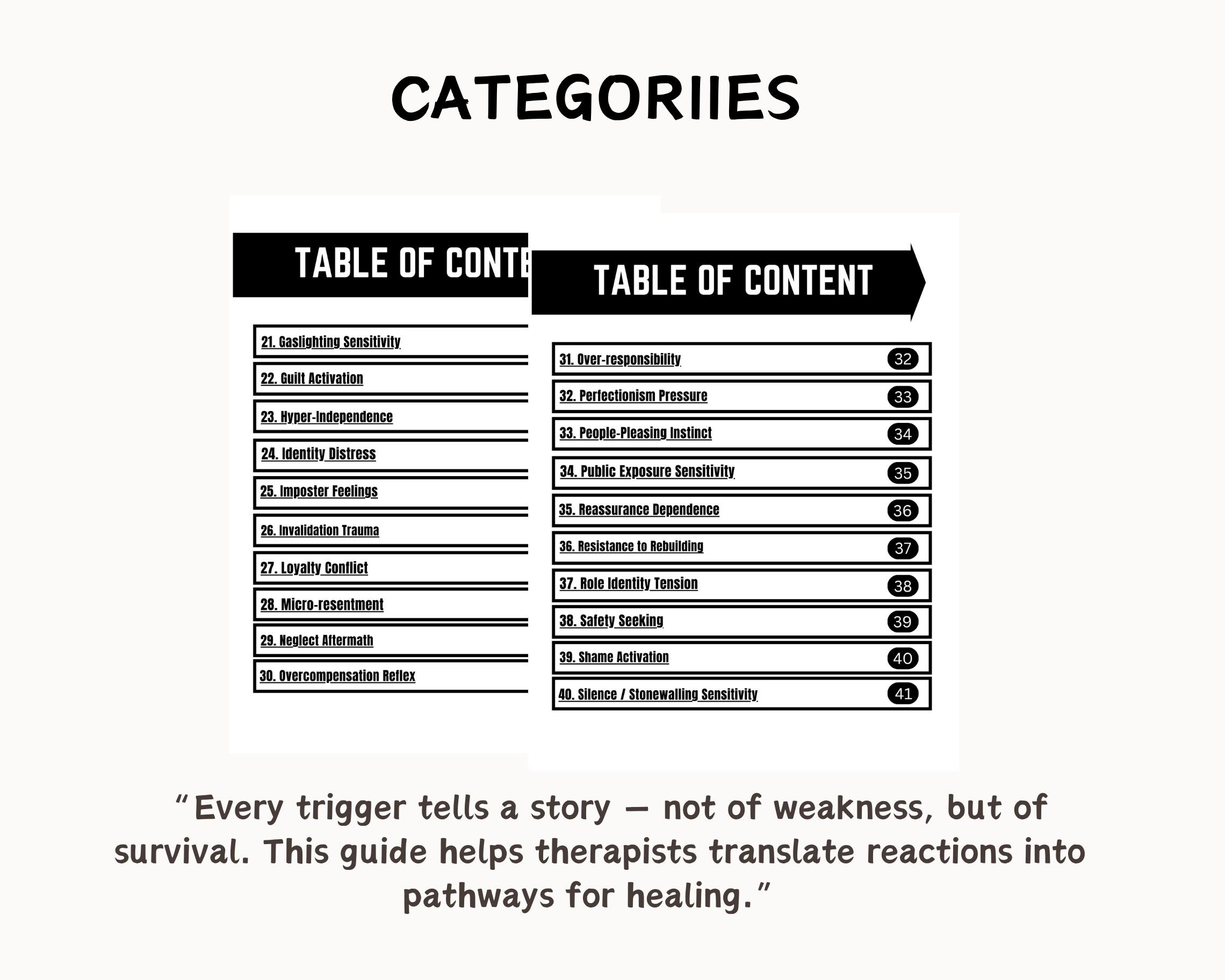 Therapy Triggers Guide | Coping Skills, Emotional Wounds & Core Needs ...