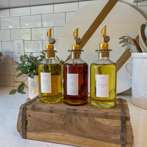 Oil and Vinegar Labels • Countryside Collection • Water and Oil Resistant Stickers • Organization Stickers • Design by The Dweling Company