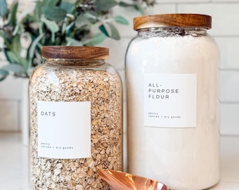 Pantry Labels • Mercantile Collection • Waterproof and Oil Resistant Stickers • Kitchen Organization Stickers • The Dweling Company