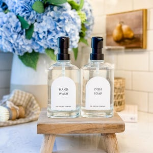 Personalizable Hand and Dish Soap Labels • Arch Collection • Waterproof and Oil Resistant Stickers • Organization Stickers