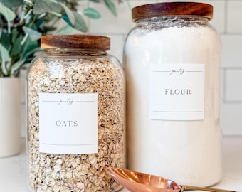 Pantry Labels • Countryside Collection • Waterproof and Oil Resistant Stickers • Organization Stickers • Design by The Dweling Company