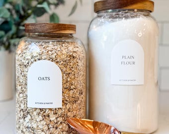 Pantry Labels • The Arch Collection • Waterproof and Oil Resistant Stickers • Kitchen Organization Stickers • The Dweling Company