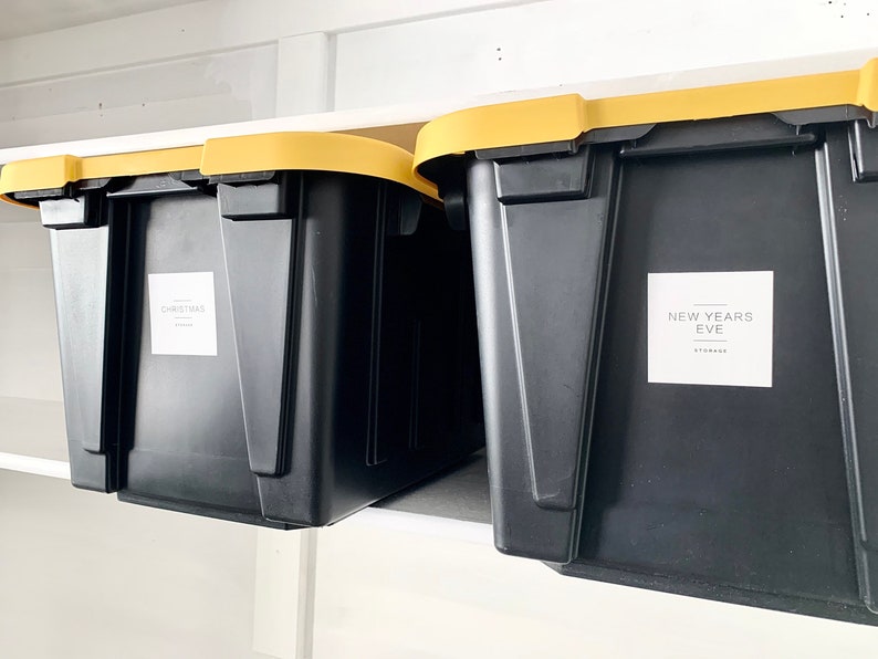 Garage & Holiday Storage Labels \u2022 Modern Minimalist Design