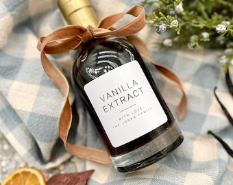 Vanilla Extract Labels • Minimalist Collection • Waterproof and Oil Resistant Stickers • Organization Stickers • The Dweling Company