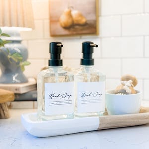 Personalizable Hand and Dish Soap Labels • Farmers Market Collection • Waterproof and Oil Resistant Stickers • Organization Stickers
