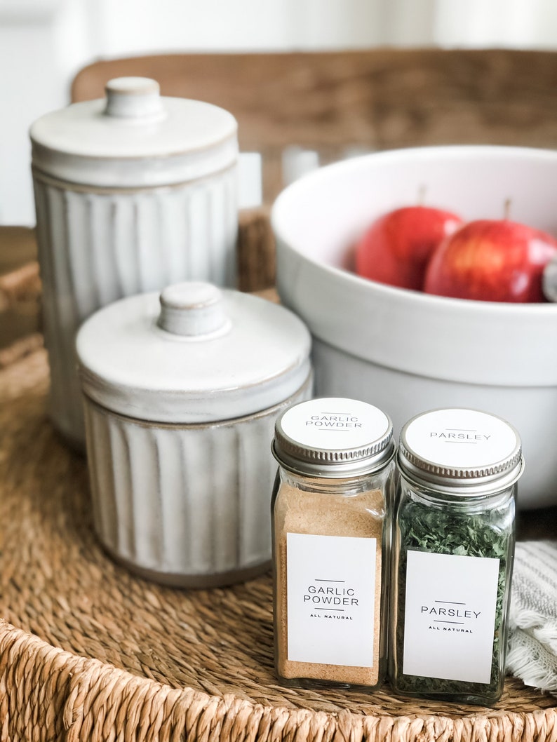 modern minimalist spice labels etsy