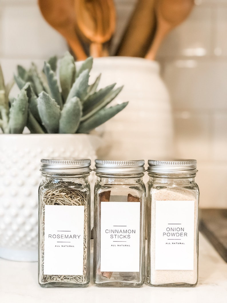 Modern Minimalist Spice Labels
