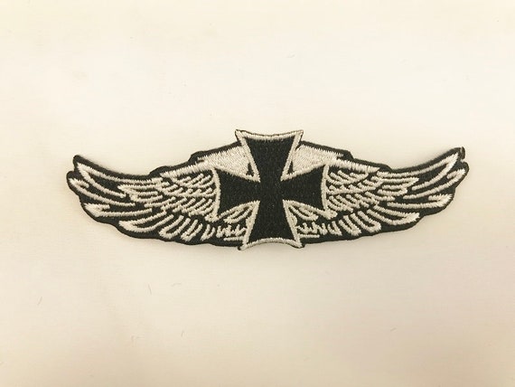 DILLIGAF MALTESE CROSS Small Badge for Biker Vest Motorcycle Patch