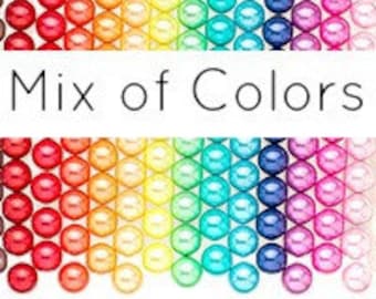 16 Faux PEARL Beads 24mm MIX Vintage Style Acrylic Round H653