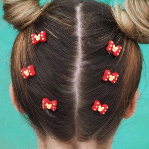 Minnie Mouse Bow Hair Swirls - Set of 6