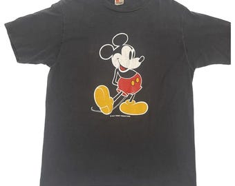 Authentic Disney Vintage Mickey Mouse Black Oversized T-Shirt (M-XL)